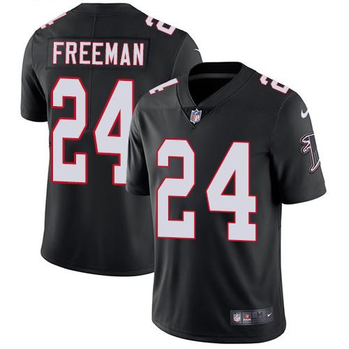 Nike Falcons #24 Devonta Freeman Black Alternate Youth Stitched NFL Vapor Untouchable Limited Jersey
